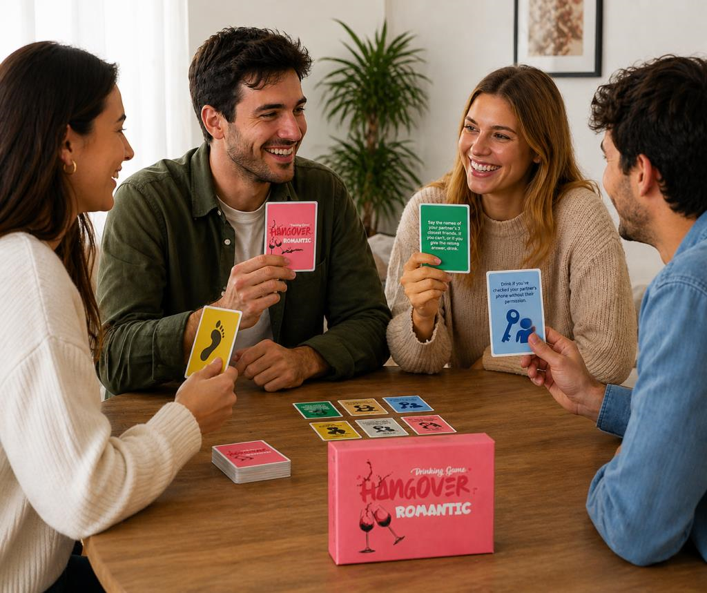Hangover Romantic İngilizce Yazılı Yetişkin Parti Oyunu – Eğlenceli Sohbet & Icebreaker Kart Oyunu, Arkadaş ve Çiftler İçin 