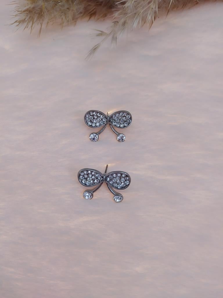 Hdmarketim Kelebek Swarovski Taşlı İncili Doğa Temalı Küpe
