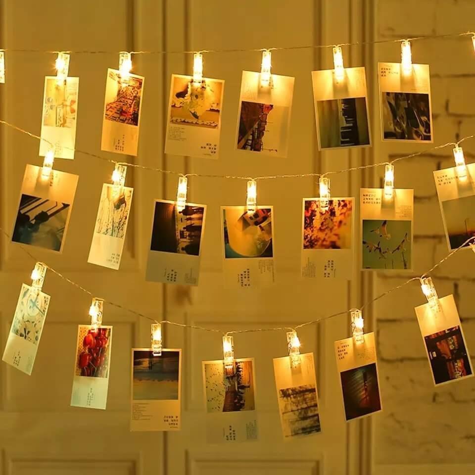 Hdmarketim Mandal Led Pilli Şerit Lamba Işık (3,40 Metre) Altın Renk