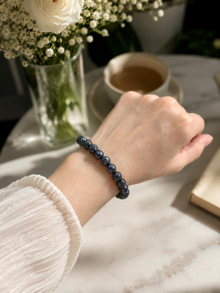 His Taşı Doğal Taş Bileklik – Sıcağa Duyarlı Renk Değiştiren Termokromik Taş – Çelik Uzatma Zincirli Unisex Bileklik