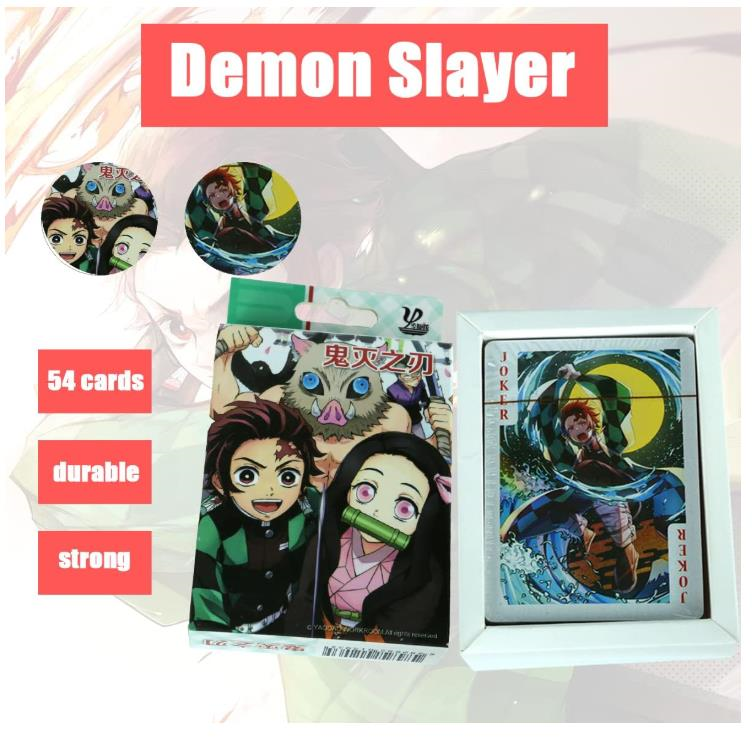 İskambil Anime Demon Slayer Iskambil Poker Oyun Kartı 54 Adet 