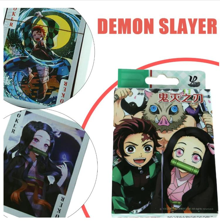İskambil Anime Demon Slayer Iskambil Poker Oyun Kartı 54 Adet 