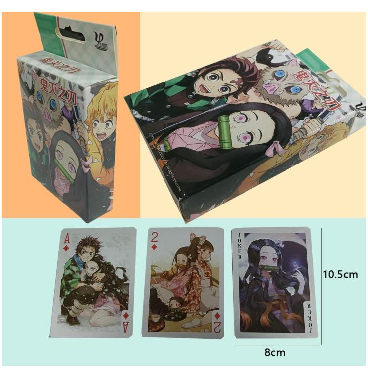 İskambil Anime Demon Slayer Iskambil Poker Oyun Kartı 54 Adet 