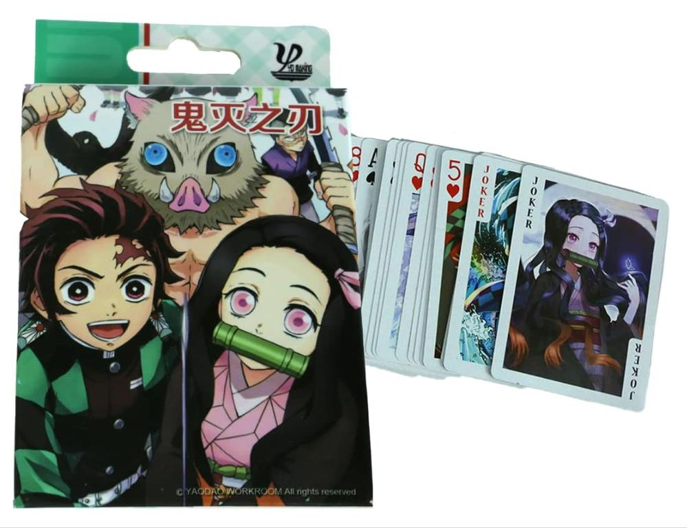 İskambil Anime Demon Slayer Iskambil Poker Oyun Kartı 54 Adet 