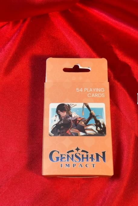 İskambil Kağıdı Anime Genshin Poker Oyun Kartı 54 Adet İskambil Destesi                