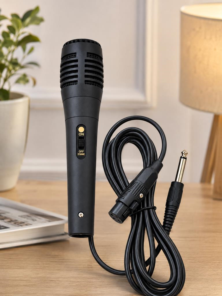 Kablolu Dinamik Mikrofon 6.3 mm Jacklı El Mikrofonu 195 cm Kablolu Karaoke Amfi Mikrofonu