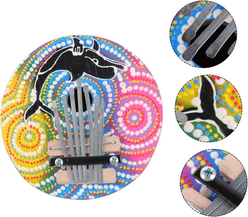 Kalimba 7 Ton Müzik Aleti Başparmak Piyano Hindistan Cevizi Kabuğu
