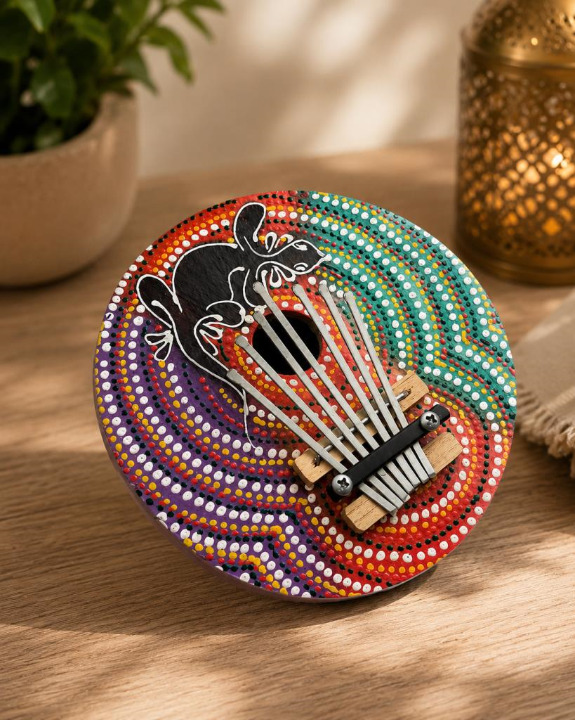 Kalimba 7 Tuşlu Akort Edilebilir Başparmak Piyano Hindistan Cevizi Kabuğu 