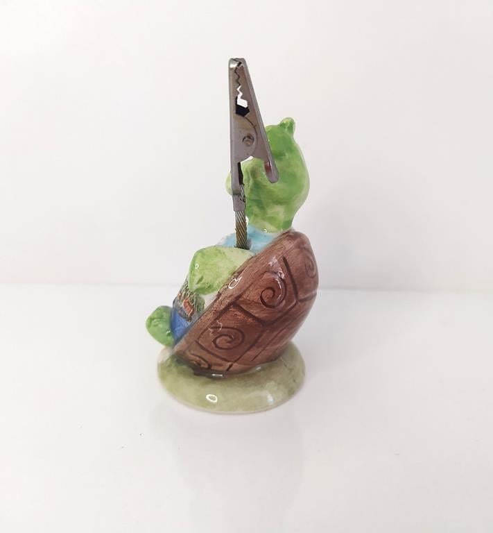 Kaplumbağa Minik Notluk Dekoratif Biblo Masaüstü Süsü 8 cm