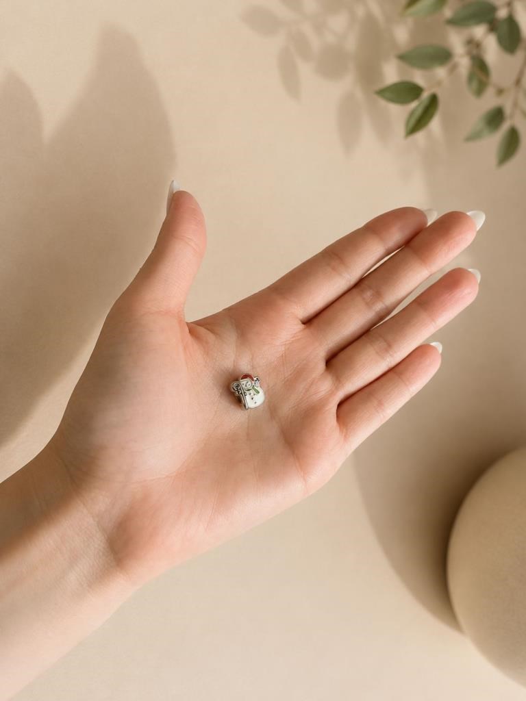 Kardan Adam Charm Boncuk Kadın Bileklik Aparatı Modern Şık Tasarım