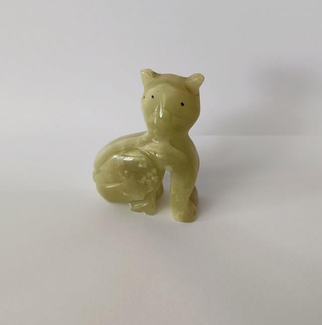 Kedi Oniks Taşı Biblo Mermer Onix Ev Ofis Dekor Masa Süsü 