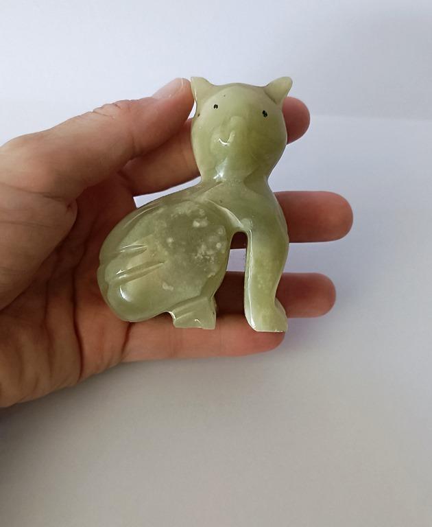Kedi Oniks Taşı Biblo Mermer Onix Ev Ofis Dekor Masa Süsü 