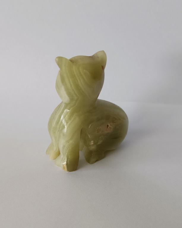 Kedi Oniks Taşı Biblo Mermer Onix Ev Ofis Dekor Masa Süsü 