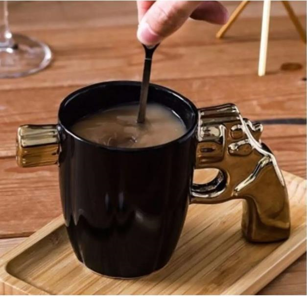 Kupa Fincan Kahve Fincanı 300 ml 3D Tasarım Bardak Çay Su Bardağı  