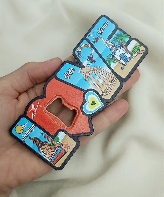Magnet Açacak Gazoz Şişe Açacağı Mıknatıslı Buzdolabı Süsü Turizm Antalya Görselli 