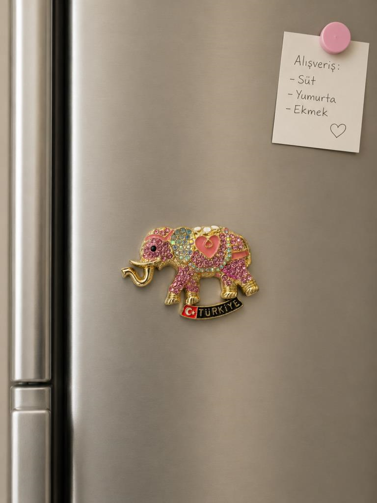 Magnet Fil Figürlü Taşlı Türkiye Buzdolabı Magneti – Dekoratif Hediyelik Souvenir Magnet