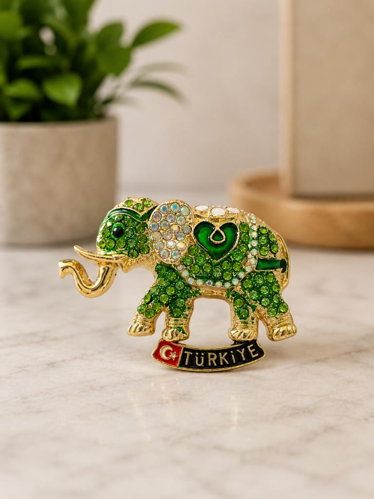 Magnet Fil Figürlü Taşlı Türkiye Buzdolabı Magneti – Dekoratif Hediyelik Souvenir Magnet