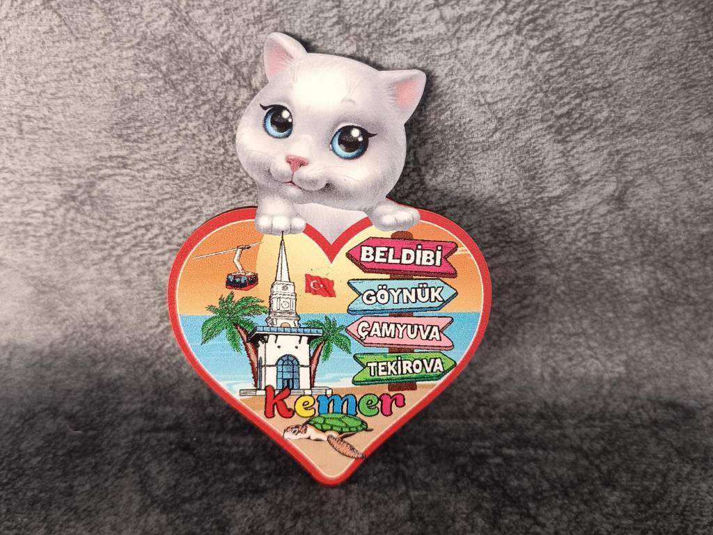 Magnet Kedi Bayrak Caretta Kule Turistik Buzdolabı Süsü Manyetik Mıknatıslı Hediyelik Eşya