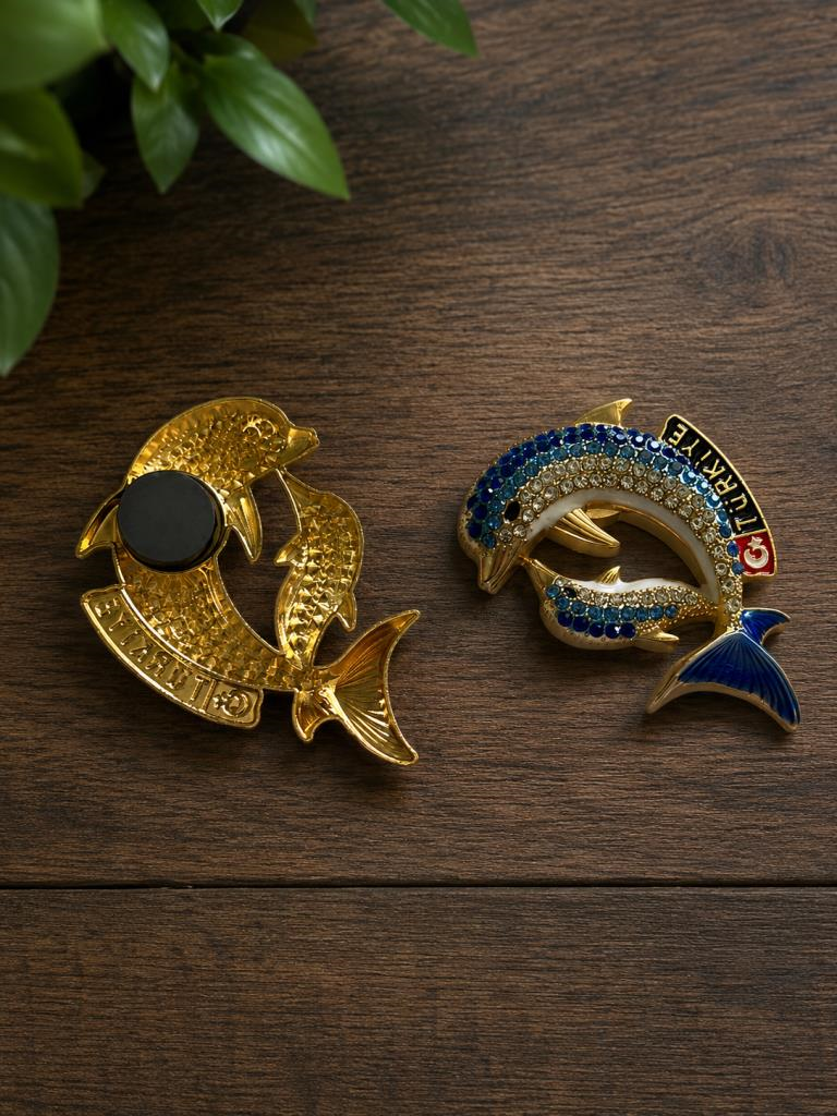 Magnet Türkiye Yunus Taşlı Buzdolabı Süsü – Metal Dekoratif Hediyelik Magnet 7x5 cm