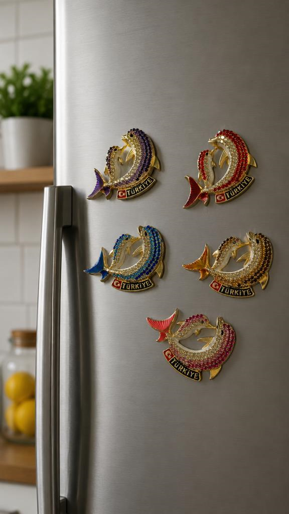 Magnet Türkiye Yunus Taşlı Buzdolabı Süsü – Metal Dekoratif Hediyelik Magnet 7x5 cm