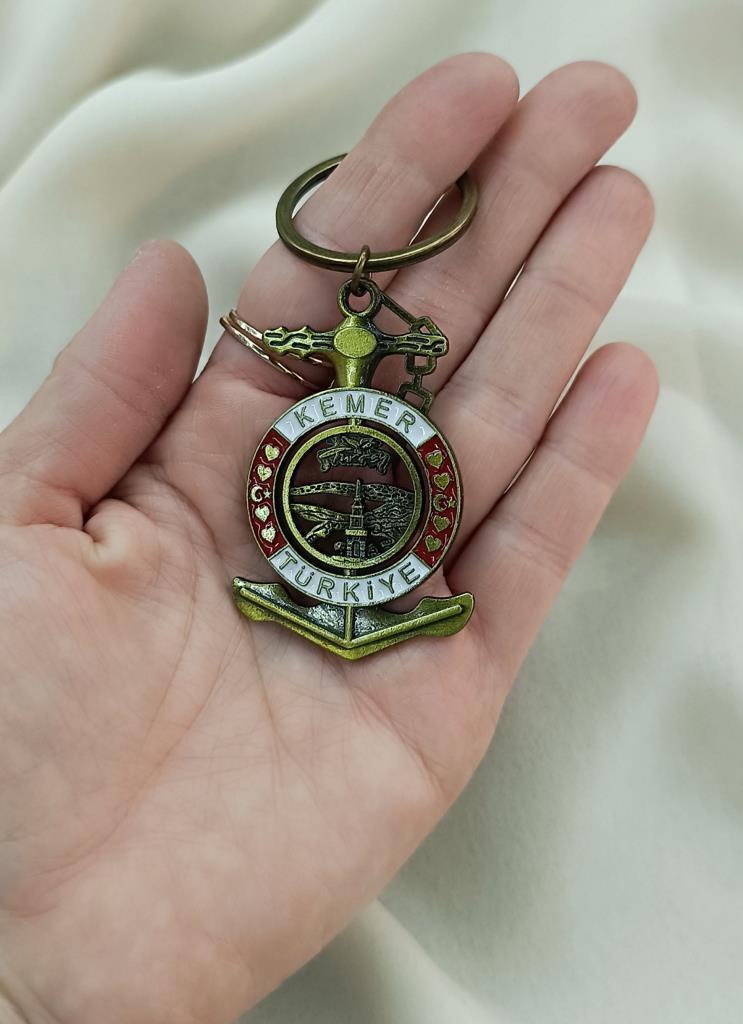 Metal Anahtarlık Ay Yıldız Kule Kalp Çanta Araba Cüzdan Süsü                   