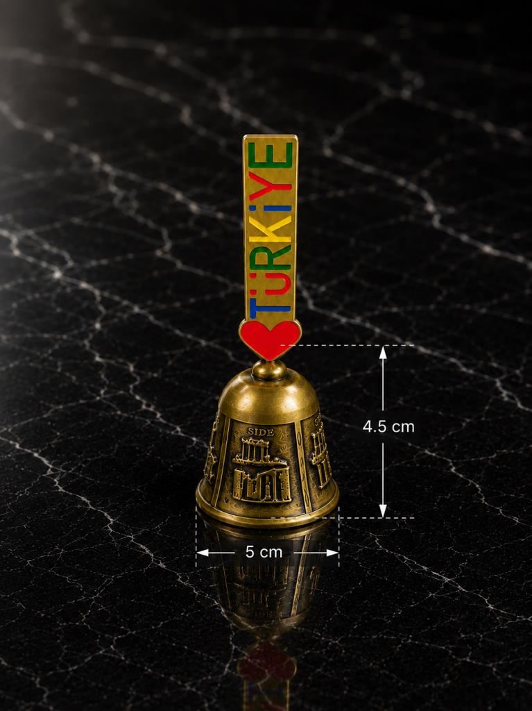 Metal Servis Çağrı Çanı – Dekoratif Masa Zili Otel Kafe Resepsiyon Çanı 10.5 cm