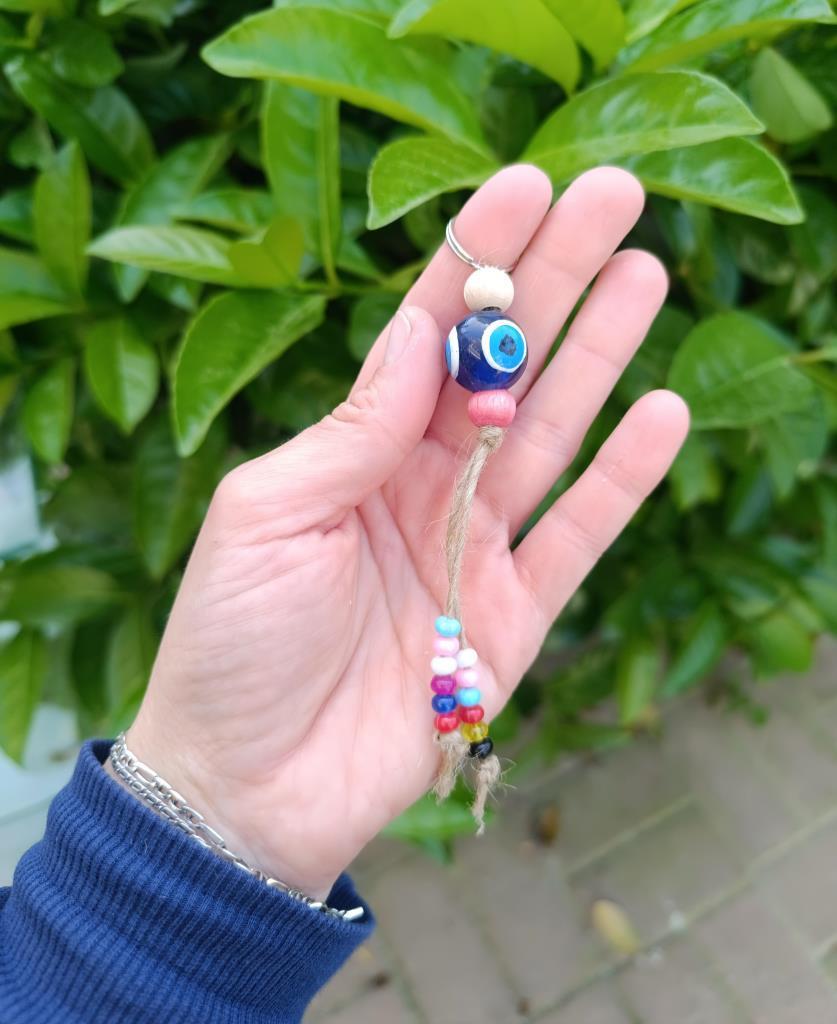 Nazar Boncuk Anahtarlık 10 Adet Kötü Göz Kovucu Hand Made Nazarlı Araba Süsü
