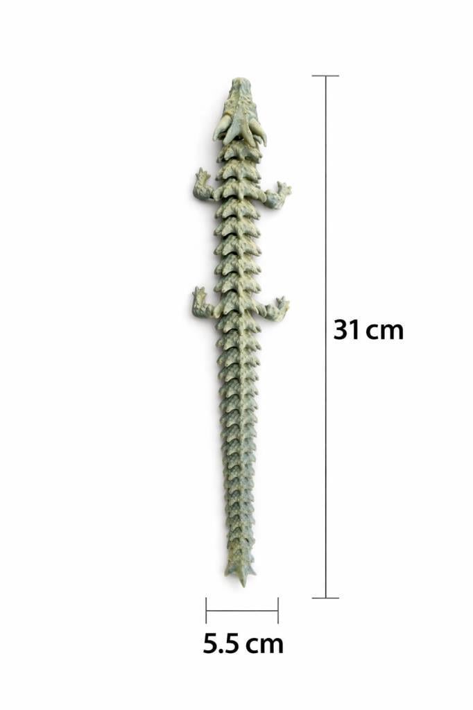 Oynar Eklemli Hareketli Kertenkele Figür 31 cm – 3D Dekoratif Obje, Koleksiyonluk Tasarım