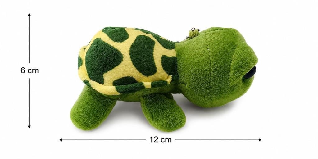 Peluş Kaplumbağa Anahtarlık Sevimli Yumuşak Oyuncak Anahtarlık Çanta Süsü Araba Anahtar Aksesuarı En 12 cm Yükseklik 