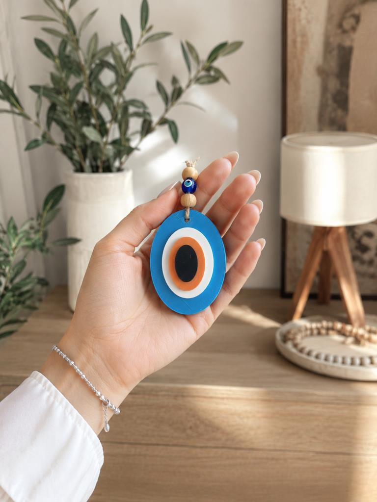 Plastik Nazar Boncuğu Dikiz Aynası Süsü Duvar Dekoru Ağaç Süsü