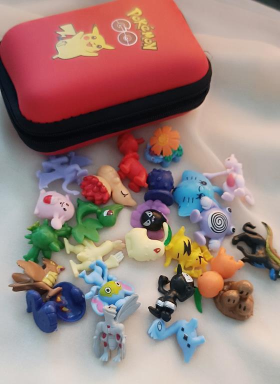 Pokemon Mini Figür 24 lü Set 2-3 cm Karakter Figür Koleksiyon Oyuncak Krmz