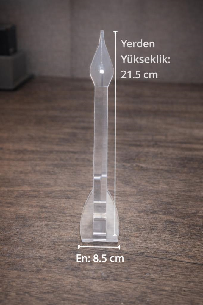 Şeffaf Akrilik Saat Standı – Masaüstü Saatlik, Takı ve Bileklik Sergileme Standı (12 x 7,5 cm)