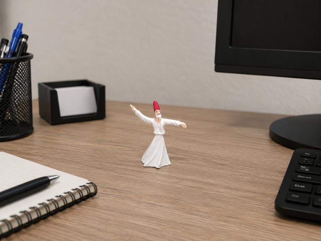 Semazen Biblo Mini Dekoratif Obje – Küçük Ebat Polyester Masaüstü Dekoru