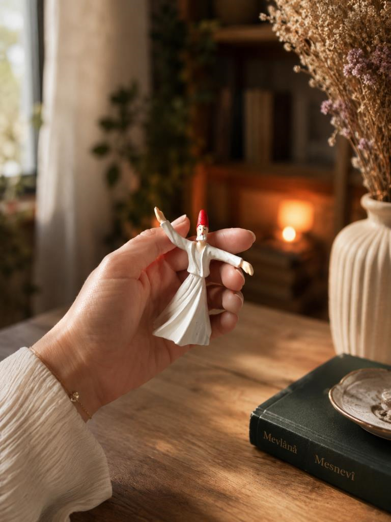 Semazen Biblo Mini Dekoratif Obje – Küçük Ebat Polyester Masaüstü Dekoru
