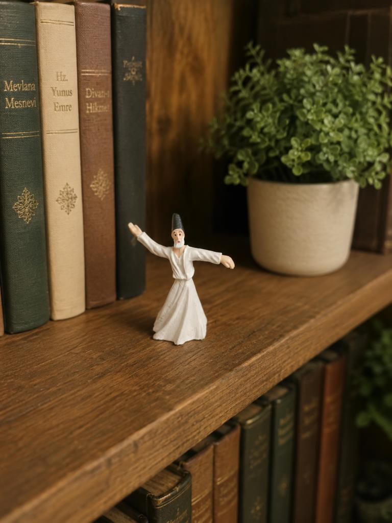 Semazen Biblo Minik Boy Dekoratif Masa Üstü Obje Ev Ofis Süs Aksesuarı