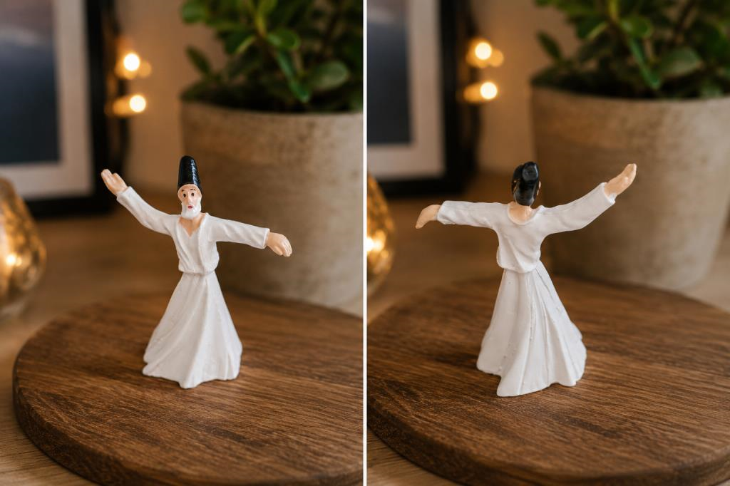 Semazen Biblo Minik Boy Dekoratif Masa Üstü Obje Ev Ofis Süs Aksesuarı