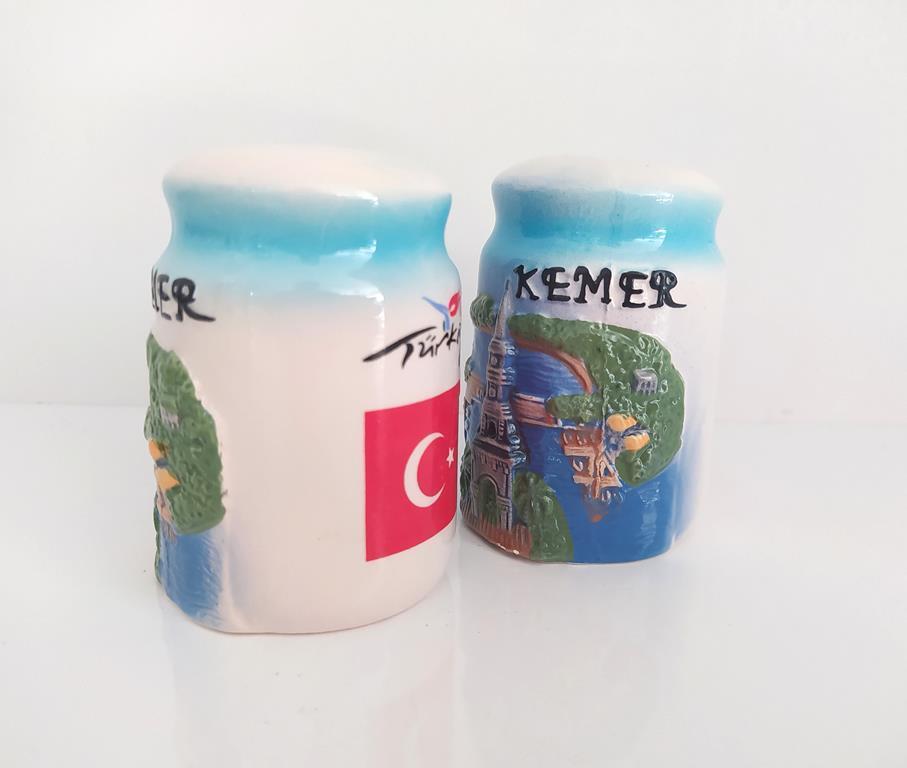 Seramik İkili Tuzluk Biberlik Baharatlık