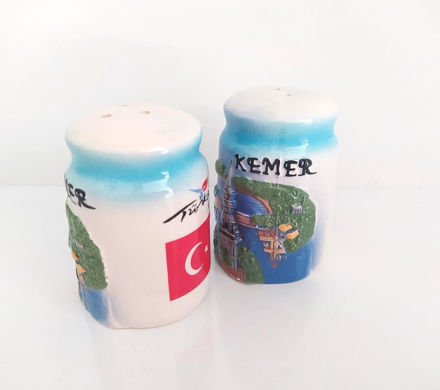 Seramik İkili Tuzluk Biberlik Baharatlık