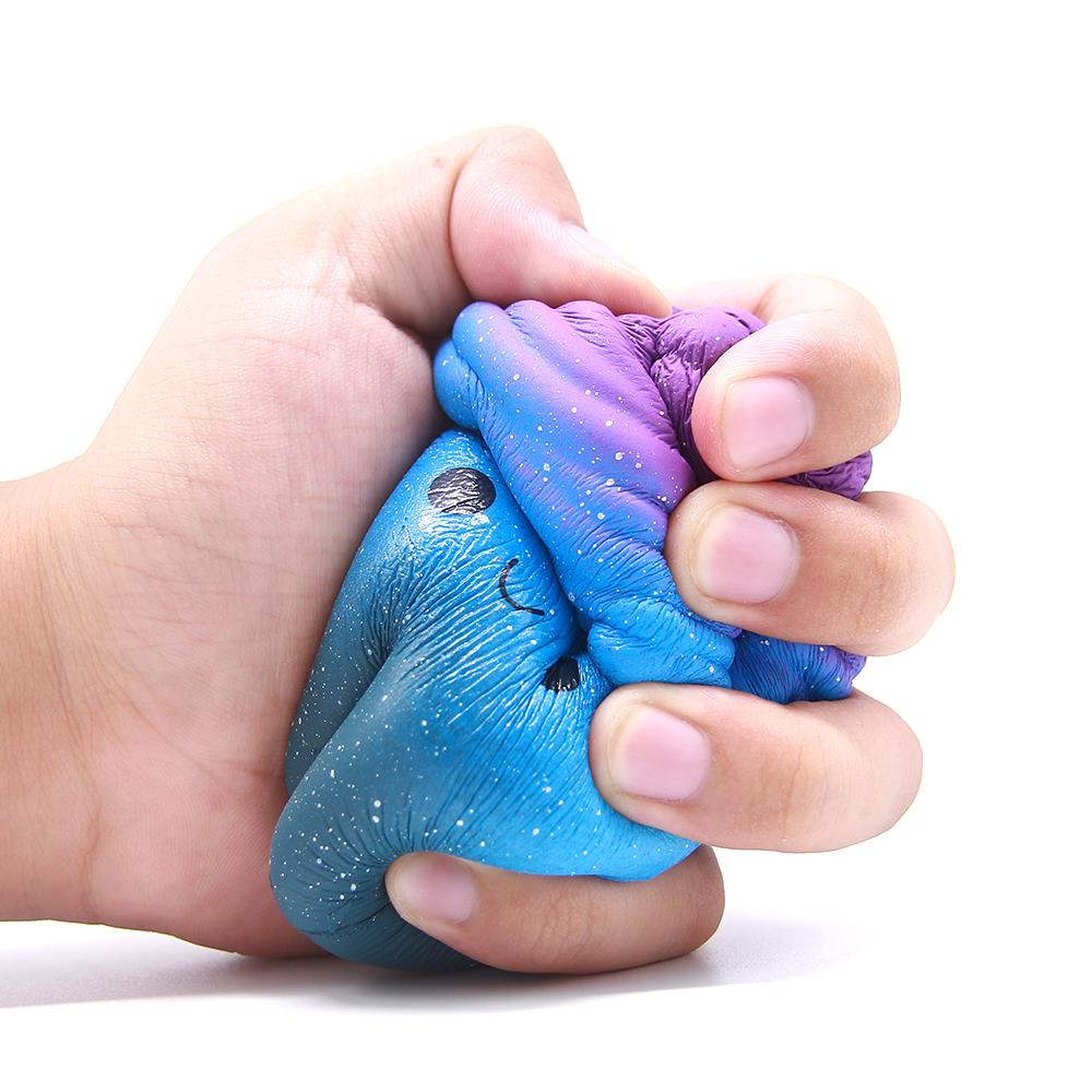 Sevimli Yavaş Yükselen Squishy Galaxy Diş Rahatlatıcı Oyuncak Çanta Süsü Anahtarlık