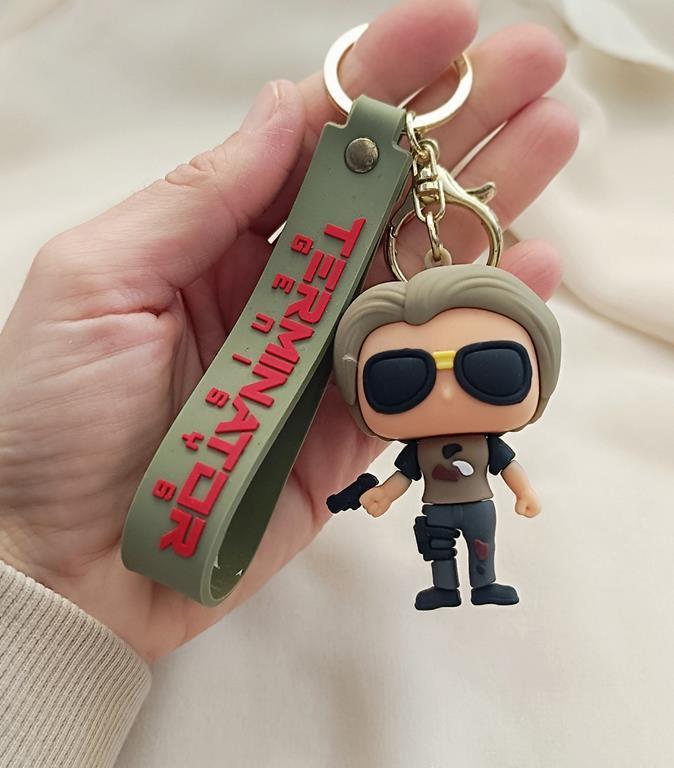 Terminator Silikon Anahtarlları Araba Çanta Süsü Anahtarlığı Dekorasyonu