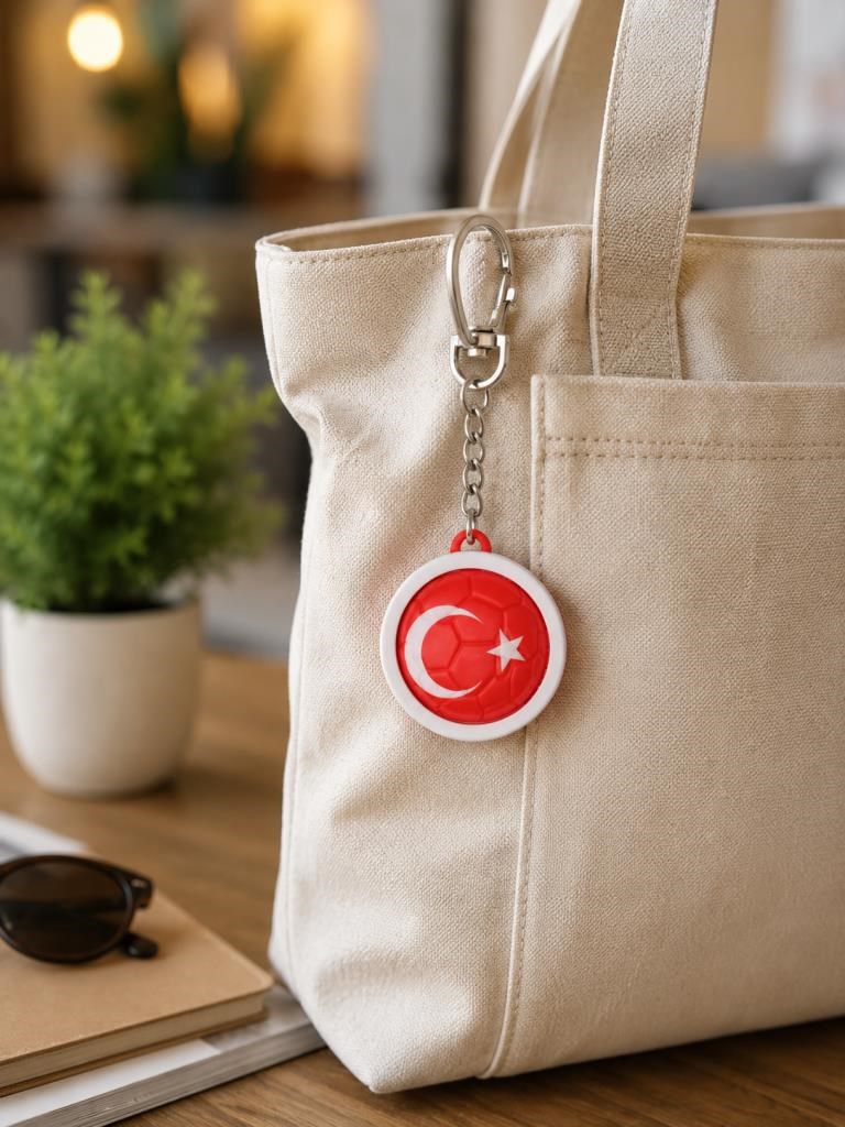 Türk Bayraklı Dönen Spinner Anahtarlık Çevirmeli Stres Çarkı Araba Ev Çanta Aksesuarı Hediyelik  