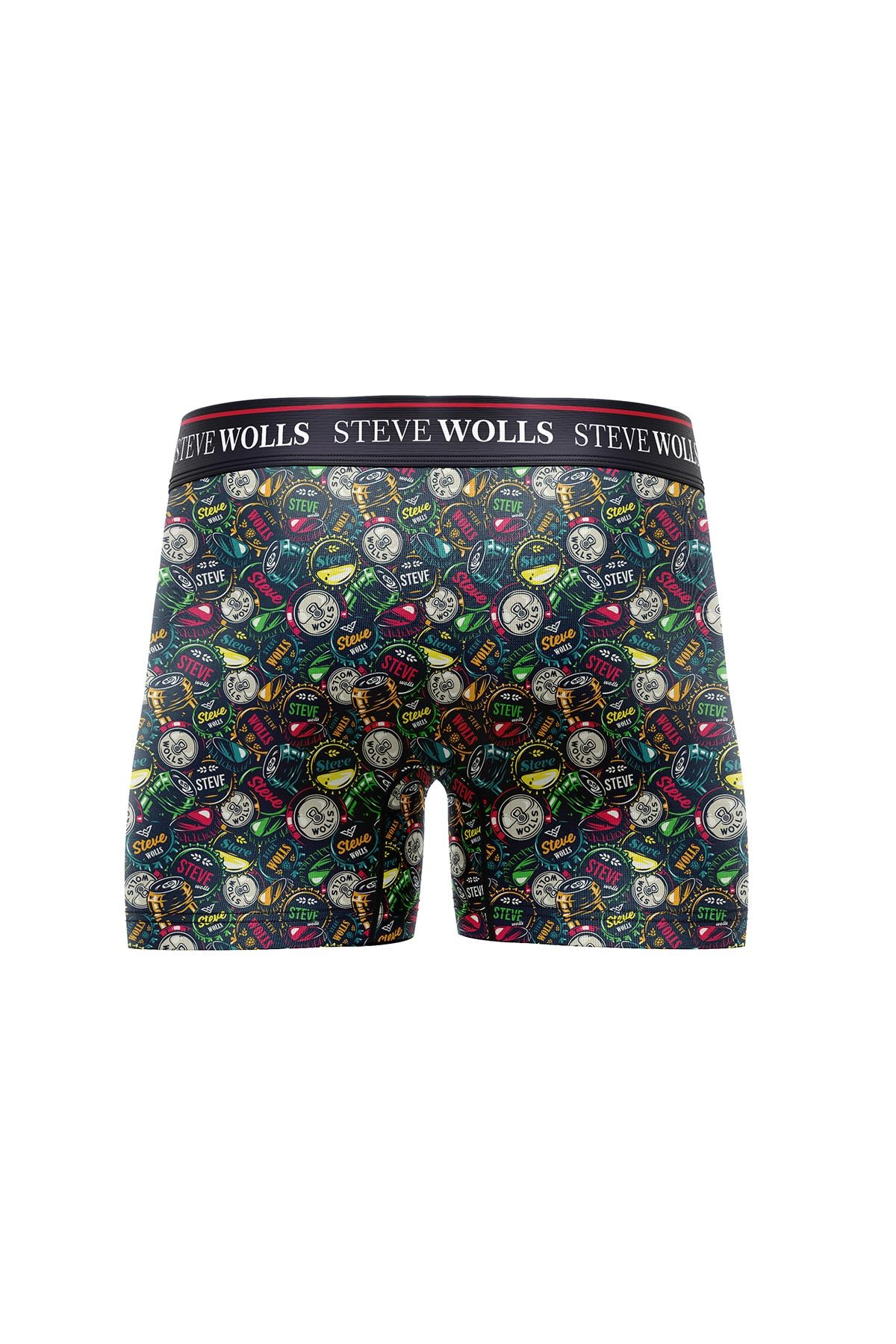 Erkek 3D Kapak Desenli Tekli Dijital Baskı Boxer - 1044