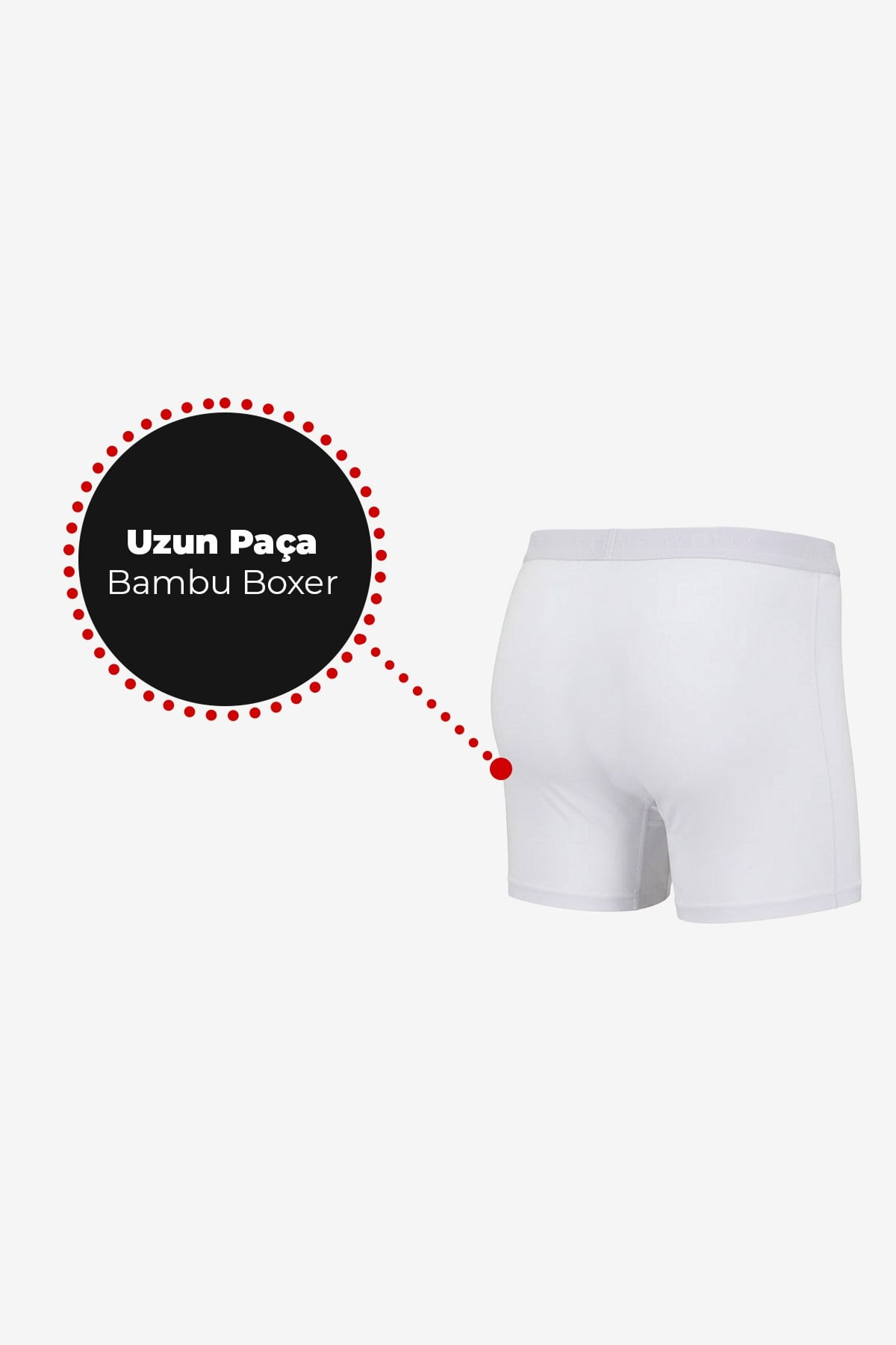 Erkek Beyaz 5’Li Klasik Bambu Boxer - 25103