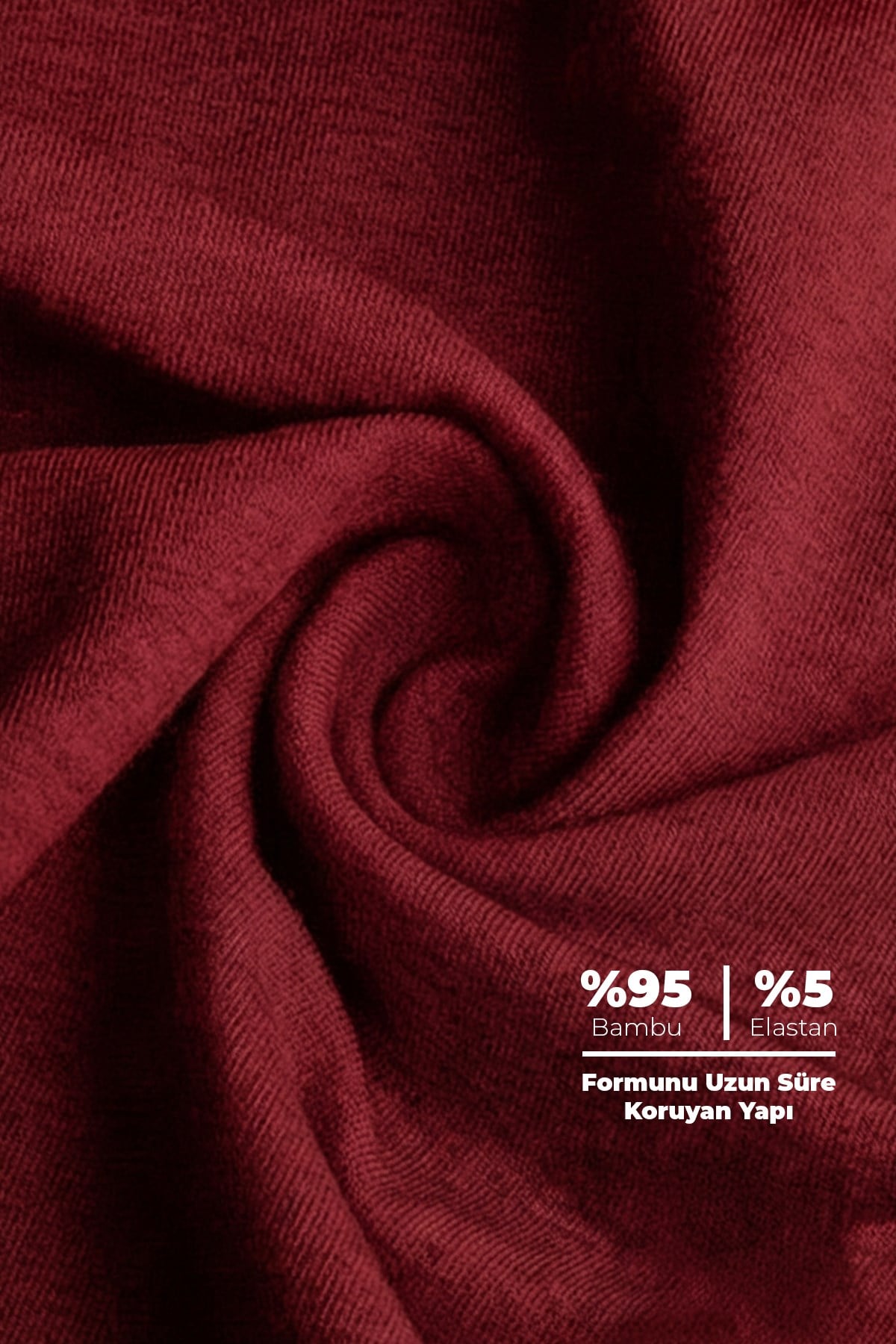 Erkek Bordo 3’Lü Klasik Bambu Boxer - 25101
