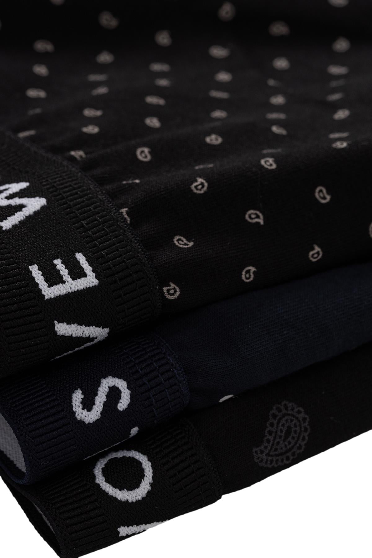 Erkek Karışık Desenli 3’Lü Boxer - 23654