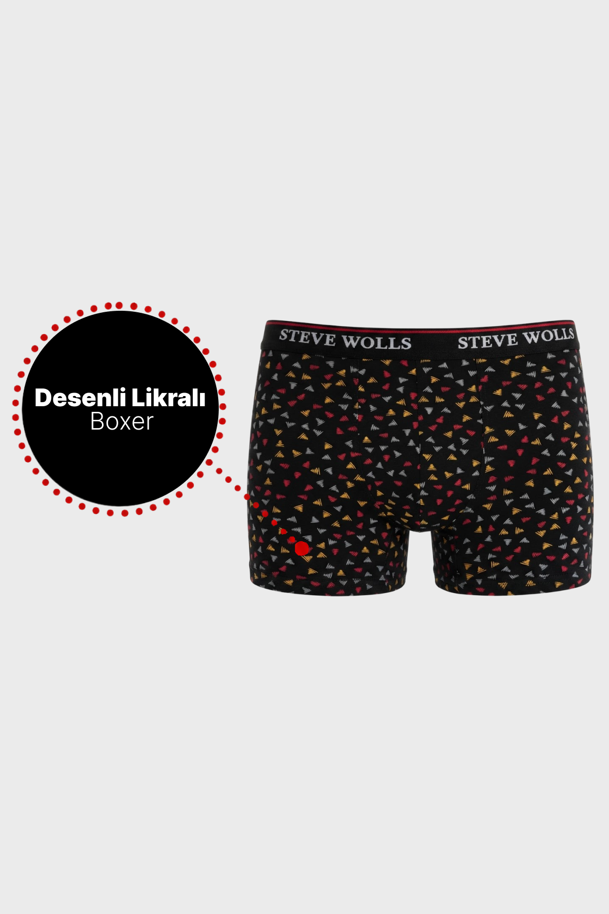 Erkek Karışık Desenli 3'lü Boxer - 23661