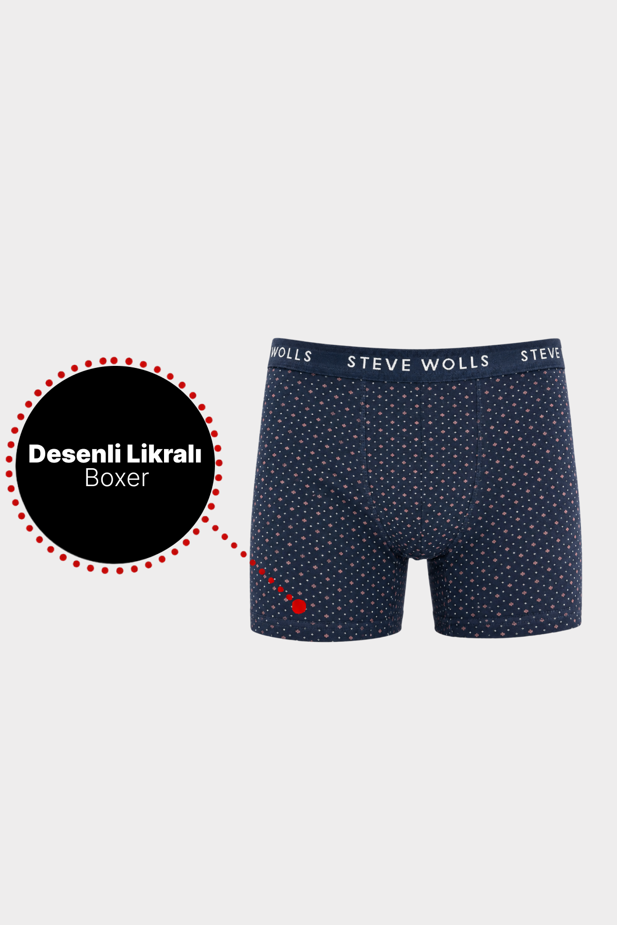 Erkek Karışık Desenli 3'lü Boxer - 23662