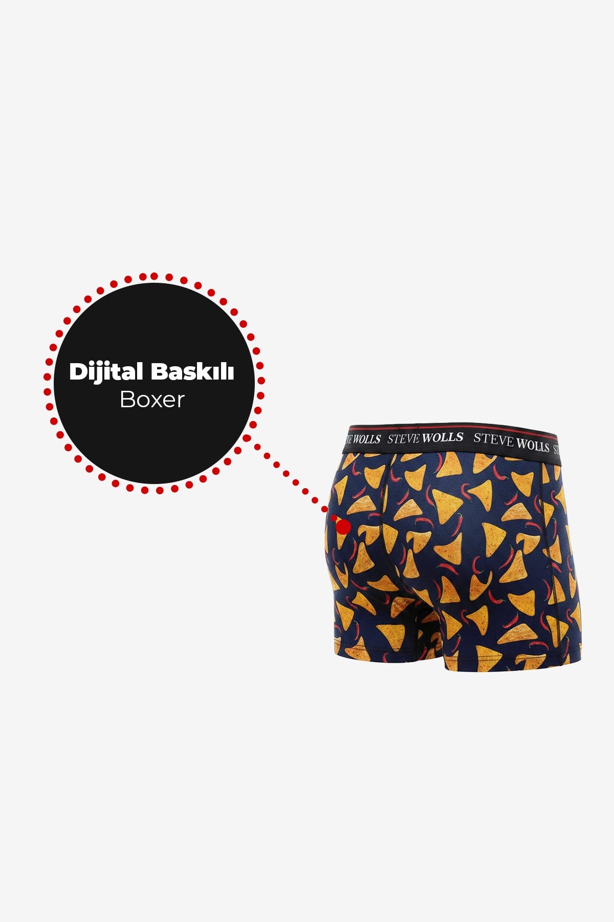 Erkek Karışık Desenli 5'li Dijital Baskı Boxer - 1104