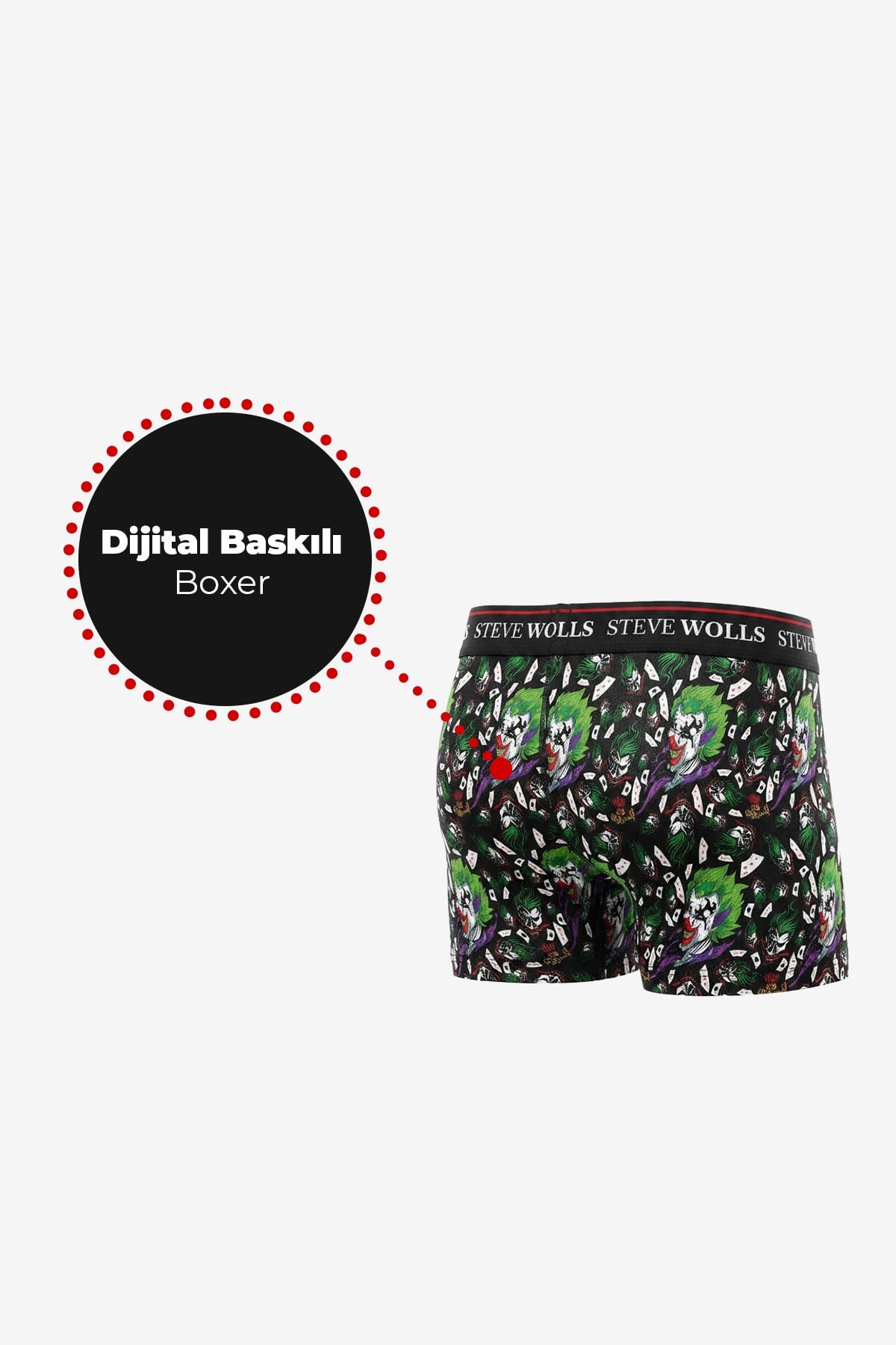 Erkek Karışık Desenli 5'li Dijital Baskı Boxer - 1105