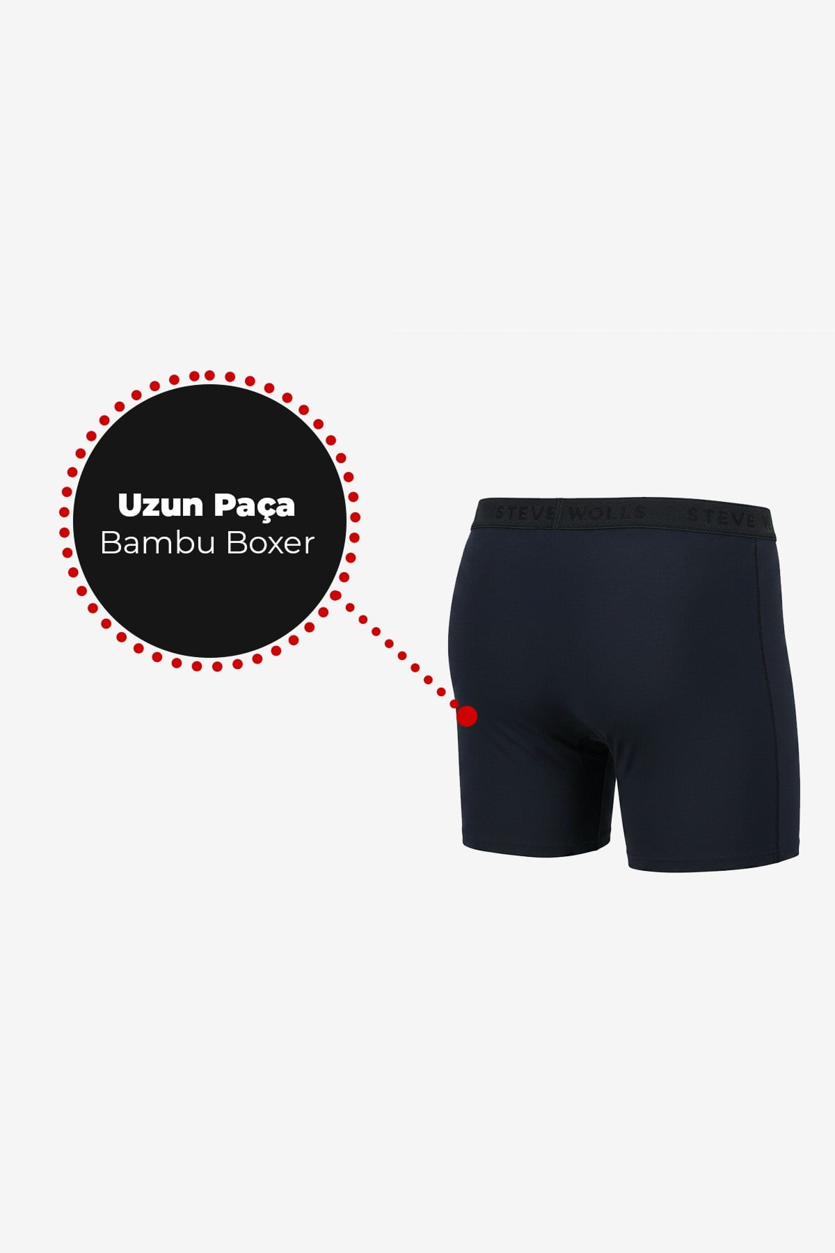 Erkek Lacivert 5’Li Uzun Paça Bambu Boxer - 25203